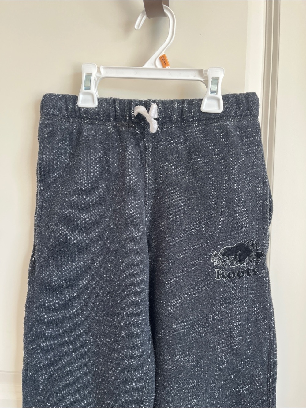 Roots Kids Dark Heather Navy Sweatpants with White Drawstring
